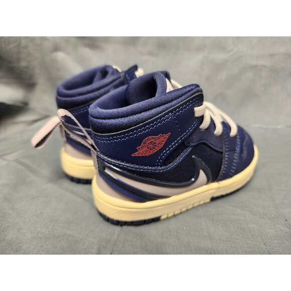 Nike Toddlers Jordan 1 Mid Easyon (PS) Sneakers Slip-On Navy Size 6 NEW IN BOX! - Picture 8 of 10